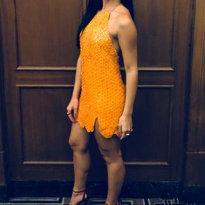 X by NBD sequin disc dress